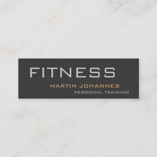 Grey Slim Unique Personal Trainer Business Card