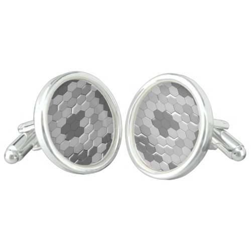 Grey Snakeskin Design Cufflinks