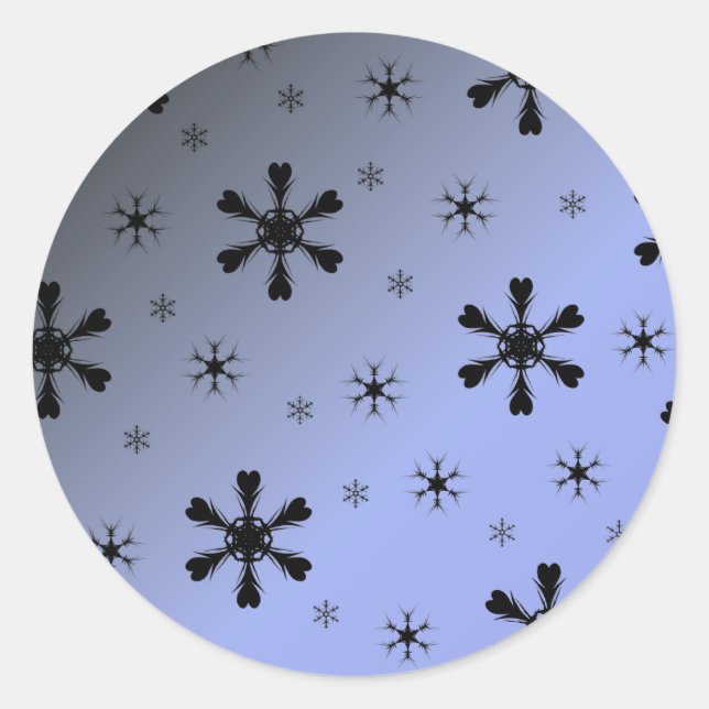 Grey Snowflake Stickers (Front)