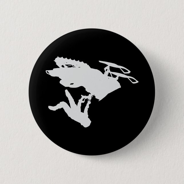 Grey Snowmobiler Button (Front)