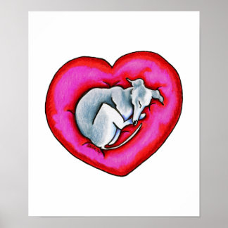 Grey Snuggle Bug Poster