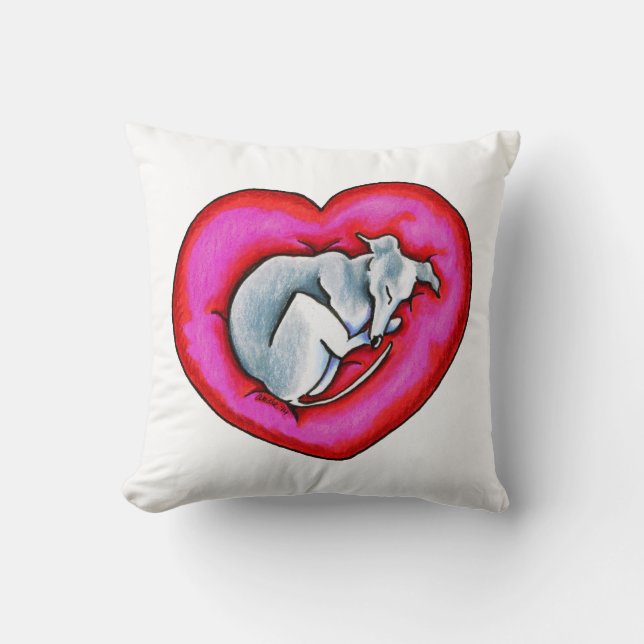 Grey Snuggle Bug Throw Pillow (Front)