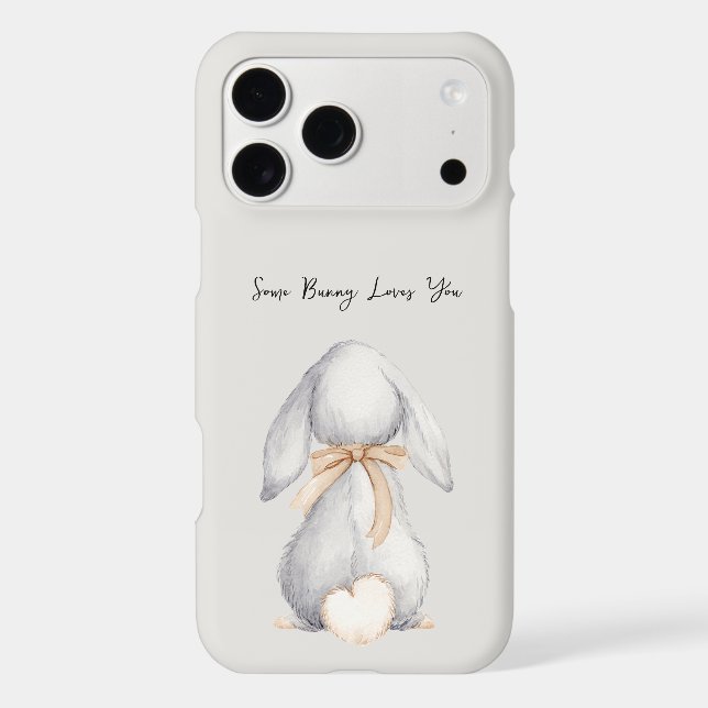 Grey Some Bunny Loves You Case-Mate iPhone Case (Back)