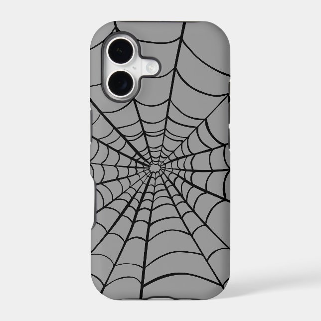 Grey Spider Web Iphone Case (Back)