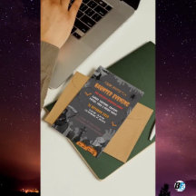 Grey Spooky Haunted Mansion Theme Halloween Party