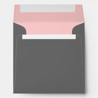 Grey Square Envelope - Pink Interior