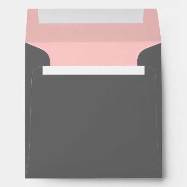 Grey Square Envelope - Pink Interior (Back (Bottom))