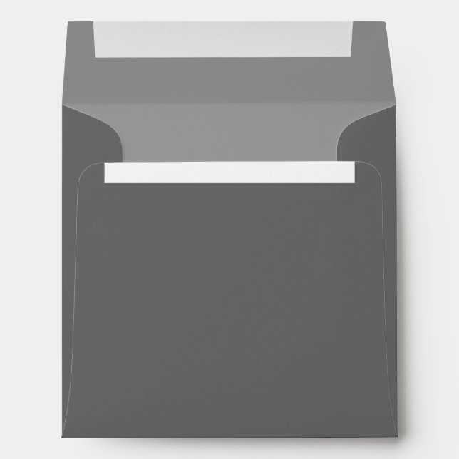 Grey Square Envelope - Silver Grey Interior (Back (Bottom))