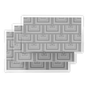 Grey square scales acrylic tray