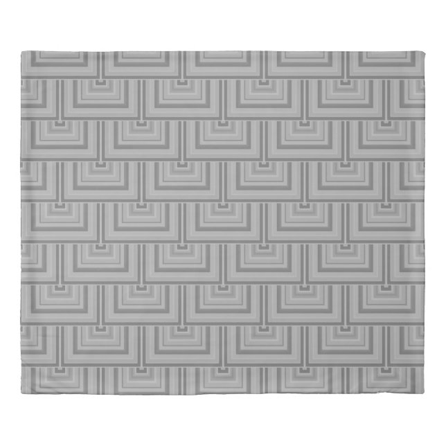 Grey square scales duvet cover (Front)