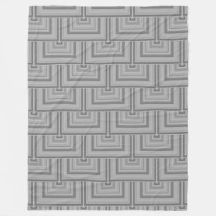 Grey square scales fleece blanket