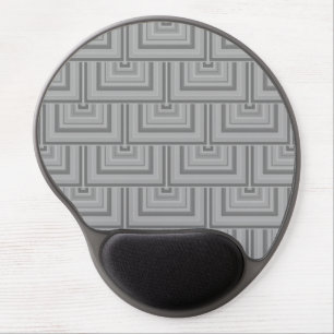 Grey square scales gel mouse pad