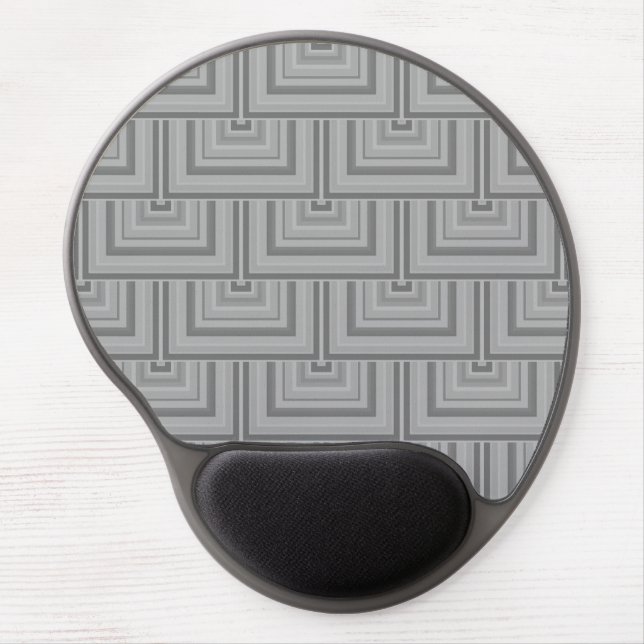 Grey square scales gel mouse pad (Front)