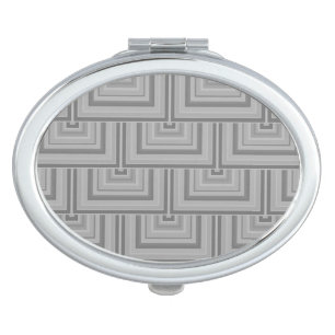 Grey square scales makeup mirror