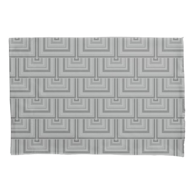 Grey square scales pillowcase (Front)