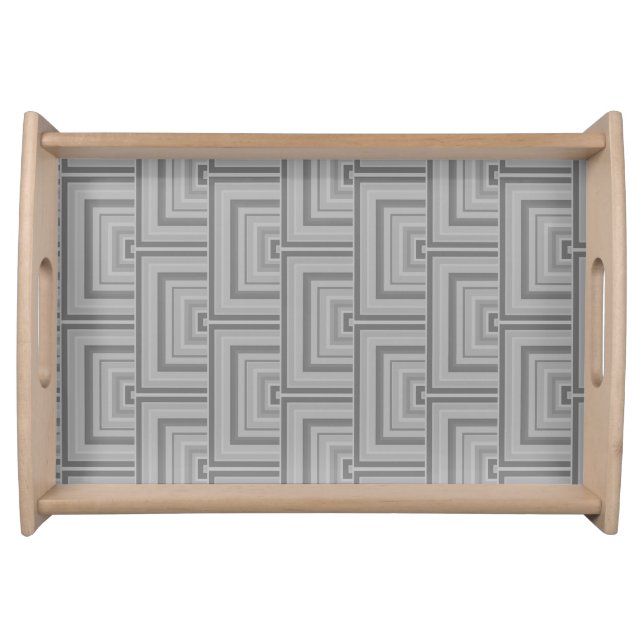 Grey square scales serving tray (Front)