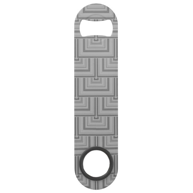 Grey square scales speed bottle opener (Front)