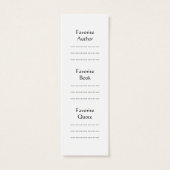 Grey Squares Pattern Bookmark (Back)