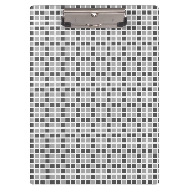 Grey Squares Pattern Clipboard (Front)