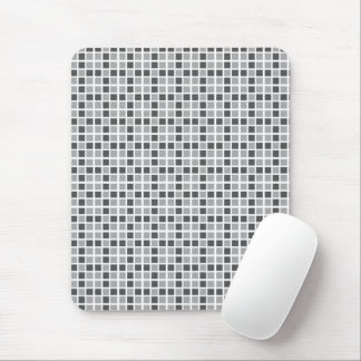Grey Squares Pattern Mouse Pad