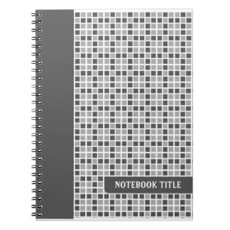 Grey Squares Pattern Notebook