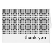Grey Squares Pattern Thank You (Front Horizontal)
