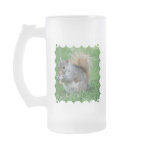 Grey Squirrel Frosted Beer Mug