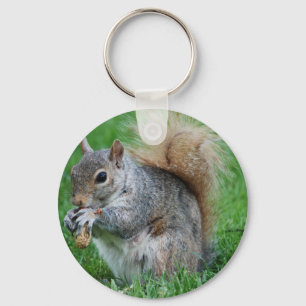 Grey Squirrel  Keychain