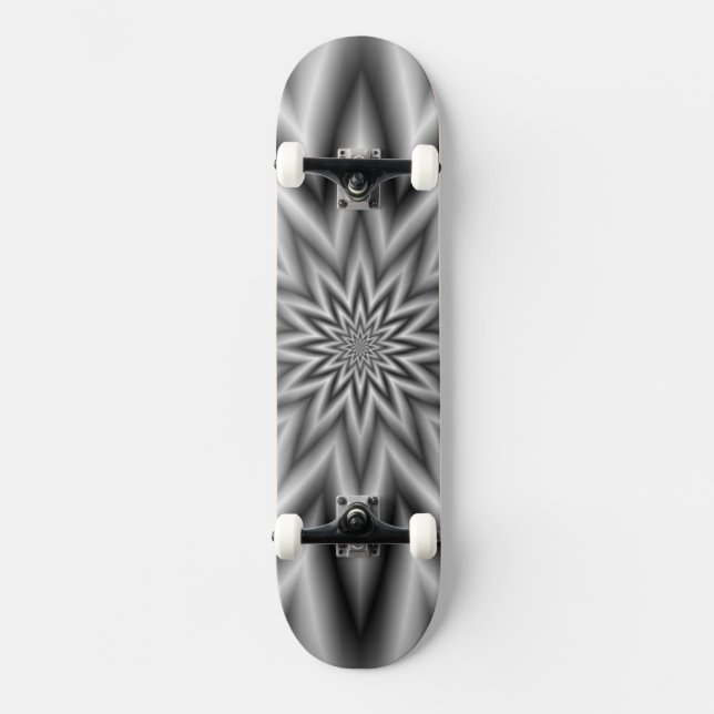 Grey Star Skateboard Deck (Front)