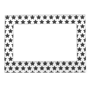 Grey Stars Pattern Magnetic Photo Frame
