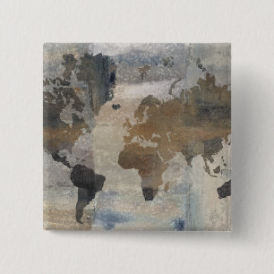 Grey Stone Map Of The World Button
