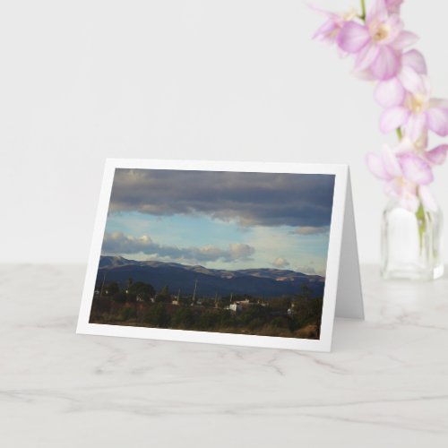 Grey Storm Cloud over Spanish Mountains Card