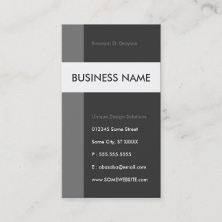 grey streamline business card