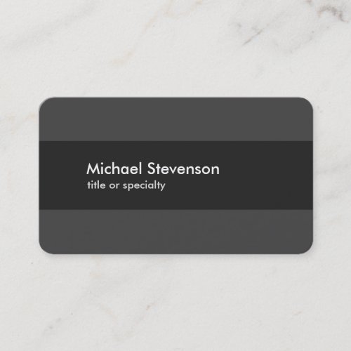 Grey Striped Modern Business Card
