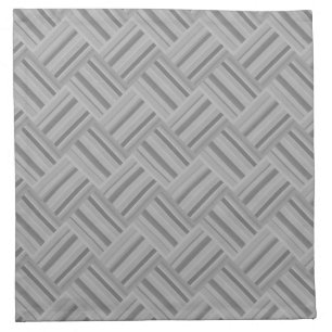 Grey stripes diagonal weave pattern napkin
