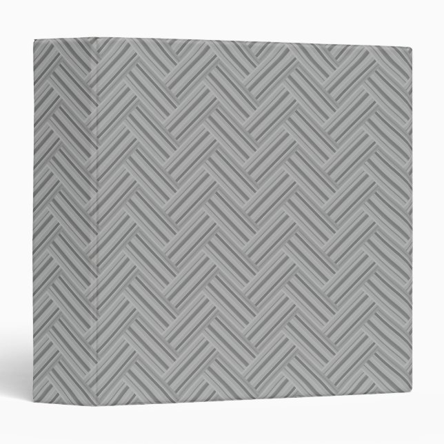 Grey stripes double weave pattern 3 ring binder (Front/Spine)