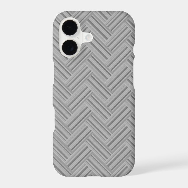 Grey stripes double weave pattern Case-Mate iPhone case (Back)