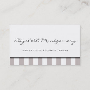 Grey Stripes Modern Appointment Business Card