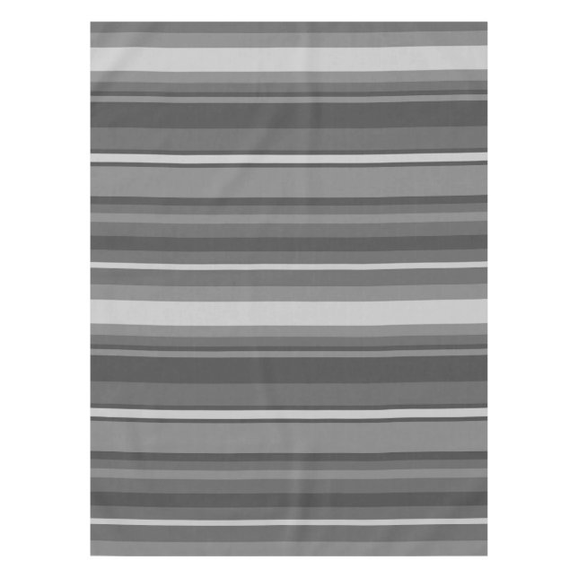Grey stripes tablecloth (Front)