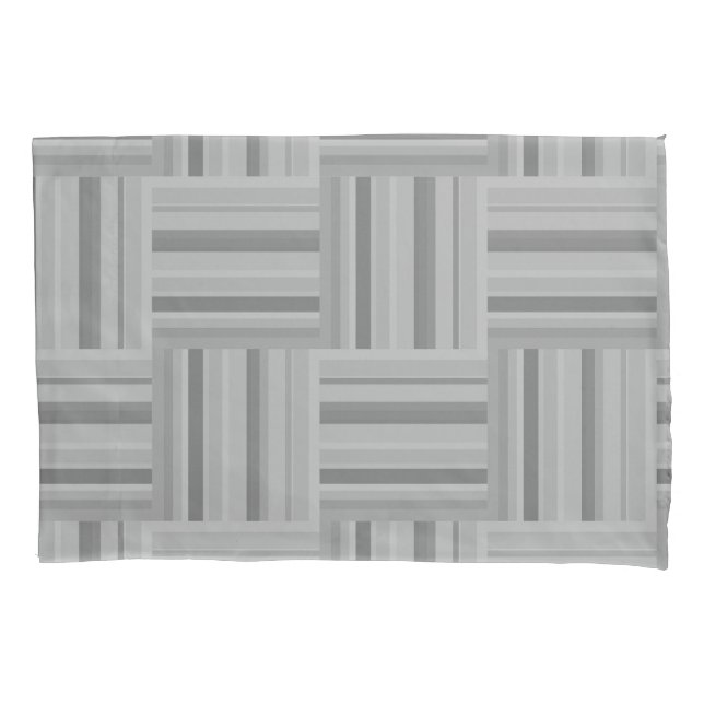 Grey stripes weave pattern pillow case (Front)