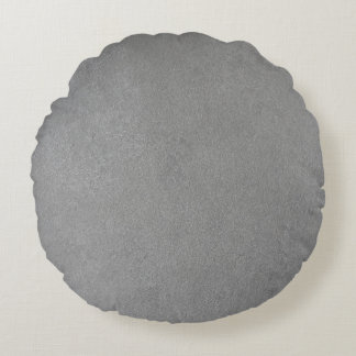 GREY SUEDE ROUND PILLOW