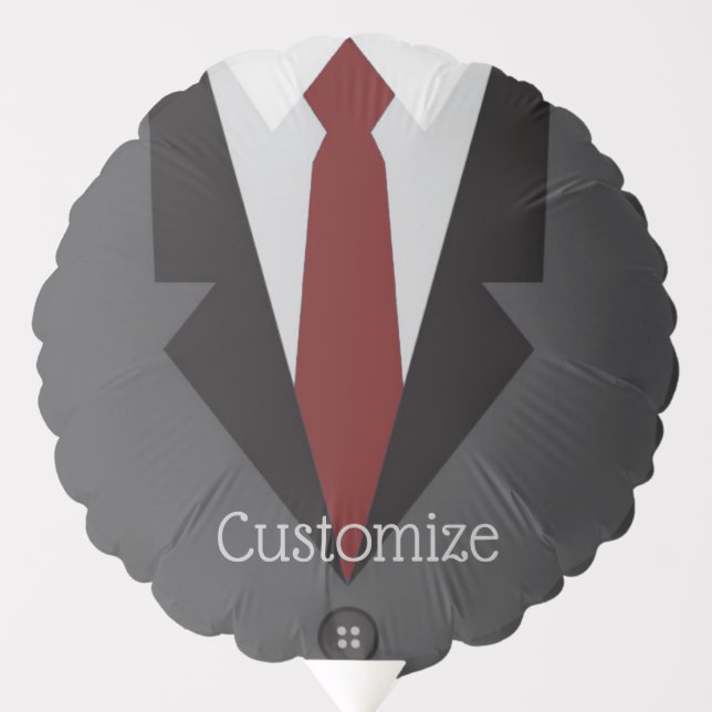 Grey Suit & Tie Balloon (Front)