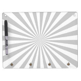 Grey Sun Burst Spinning Wheel Customize This Dry Erase Board With Keychain Holder