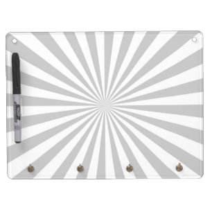 Grey Sun Burst Spinning Wheel Customize This Dry Erase Board With Keychain Holder