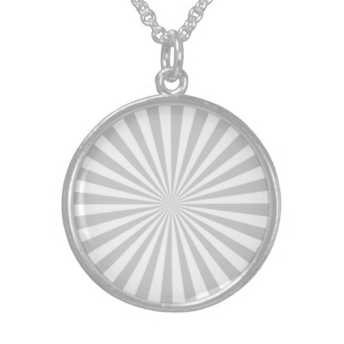 Grey Sun Burst Spinning Wheel Customize This Sterling Silver Necklace