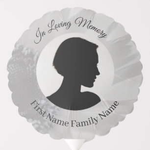 Grey sunflower memorial balloon