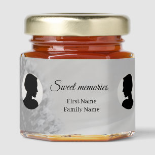 Grey sunflower memorial honey jar favor favors