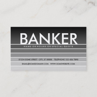 grey swatch BANKER Business Card