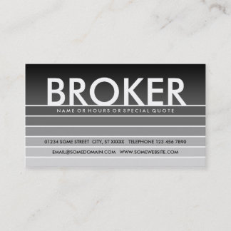grey swatch BROKER Business Card