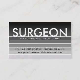 grey swatch SURGEON Business Card